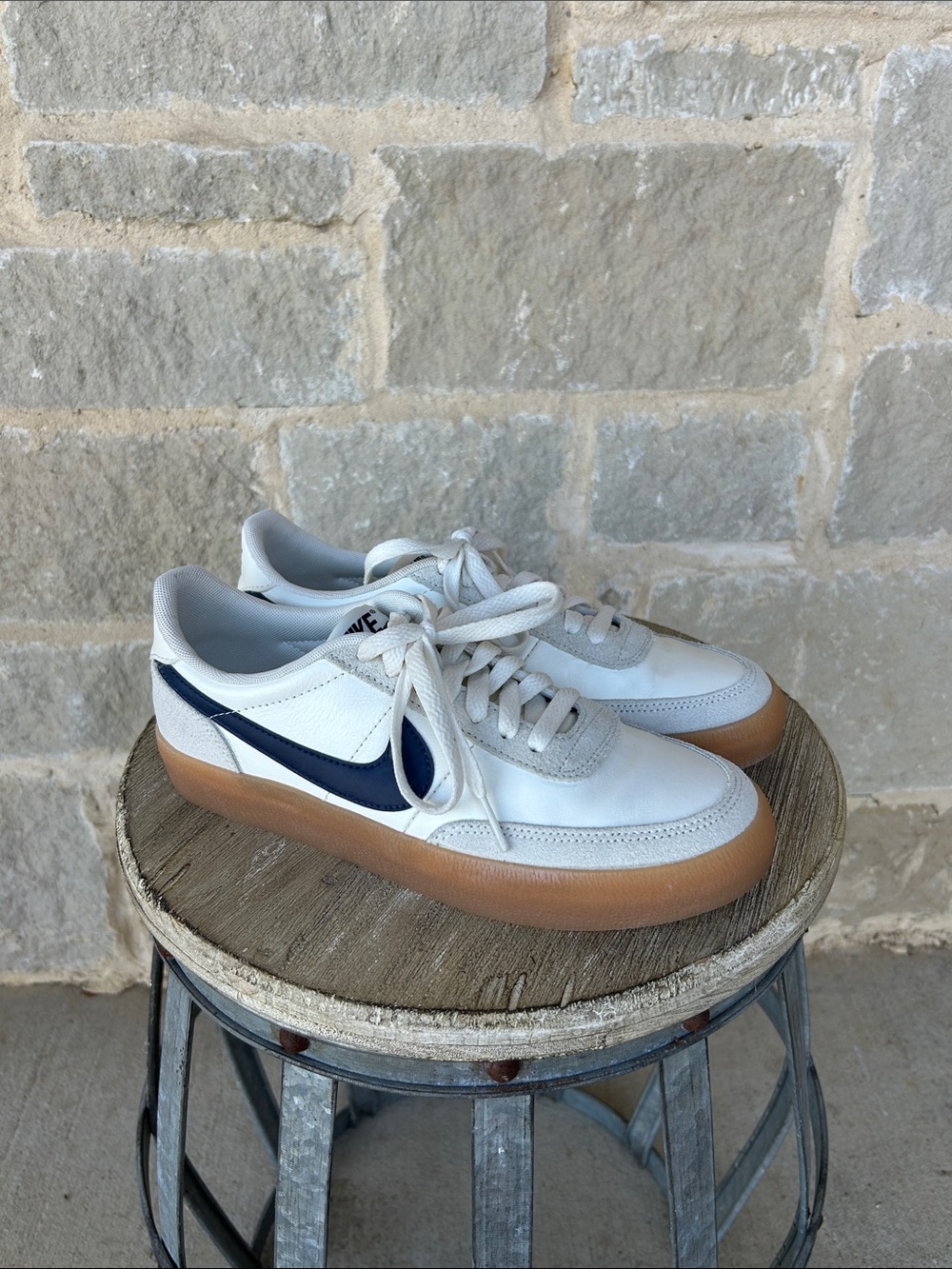 Nike Killshot Sneakers with Navy Swoosh and Gum Sole